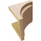 Ekena Millwork 12"W x 12"D x 12"H Wide Rivera Rough Cedar Woodgrain TimberThane Corbel, Primed Tan CORUR12X12X12RIVRCPR - alternate 3
